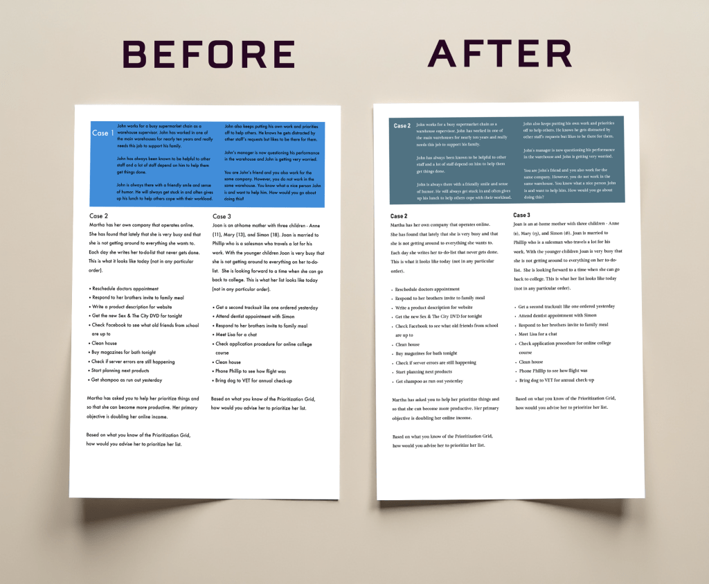 Business documents redesigned for branding. Print and digital documents.